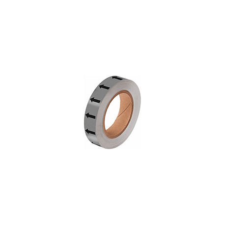 Frecce adesive in rotolo per tubazioni GRIGIO/NERO h. mm 25
