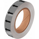 Frecce adesive in rotolo per tubazioni GRIGIO/NERO h. mm 25
