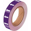 Frecce adesive in rotolo per tubazioni VIOLA/BIANCO h. mm 25