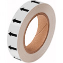 Frecce adesive in rotolo per tubazioni BIANCO/NERO h. mm 25
