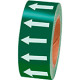 Frecce adesive in rotolo per tubazioni VERDE/BIANCO h. mm 50
