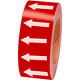 Frecce adesive in rotolo per tubazioni ROSSO/BIANCO h. mm 50