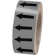 Frecce adesive in rotolo per tubazioni GRIGIO/NERO h. mm 50