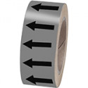 Frecce adesive in rotolo per tubazioni GRIGIO/NERO h. mm 50