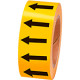 Frecce adesive in rotolo per tubazioni GIALLO/NERO h. mm 50