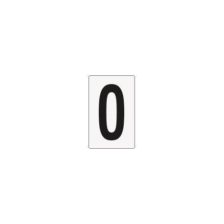 Cartello numero 0 per contrassegnare