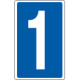 Cartello numero 1 per contrassegnare