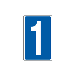 Cartello numero 1 per contrassegnare
