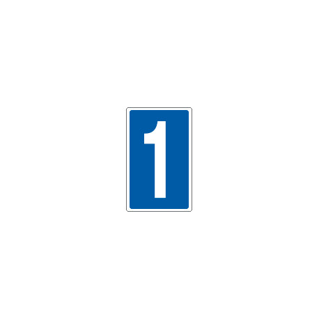 Cartello numero 1 per contrassegnare