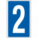Cartello numero 2 per contrassegnare