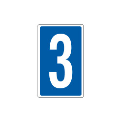Cartello numero 3 per contrassegnare