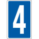 Cartello numero 4 per contrassegnare