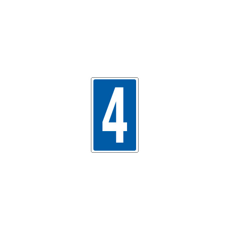 Cartello numero 4 per contrassegnare