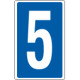 Cartello numero 5 per contrassegnare