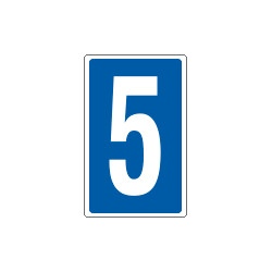 Cartello numero 5 per contrassegnare