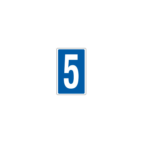 Cartello numero 5 per contrassegnare