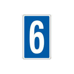 Cartello numero 6 o 9 per contrassegnare