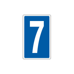 Cartello numero 7 per contrassegnare