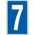 Cartello numero 7 per contrassegnare