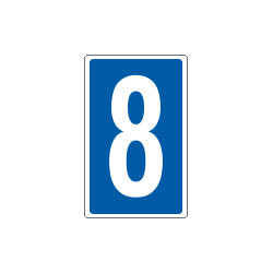 Cartello numero 8 per contrassegnare