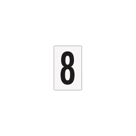 Cartello numero 8 per contrassegnare
