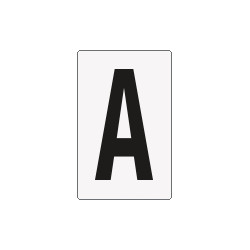 Cartello lettera A per contrassegnare