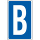 Cartello lettera B per contrassegnare