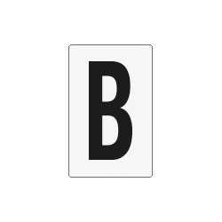 Cartello lettera B per contrassegnare