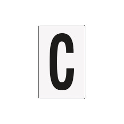 Cartello lettera C per contrassegnare