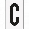 Cartello lettera C per contrassegnare