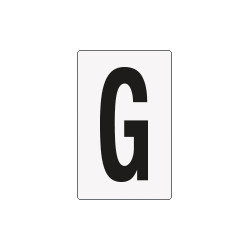 Cartello lettera G per contrassegnare