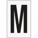 Cartello lettera M per contrassegnare