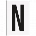 Cartello lettera N per contrassegnare