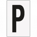 Cartello lettera P per contrassegnare