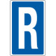 Cartello lettera R per contrassegnare