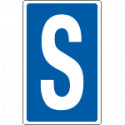 Cartello lettera S per contrassegnare