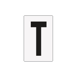 Cartello lettera T