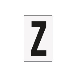 Cartello lettera Z