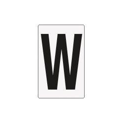 Cartello lettera W