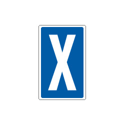 Cartello lettera X per contrassegnare