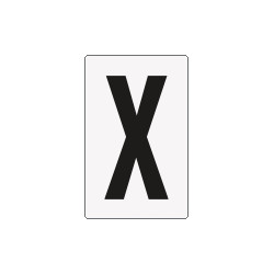 Cartello lettera X
