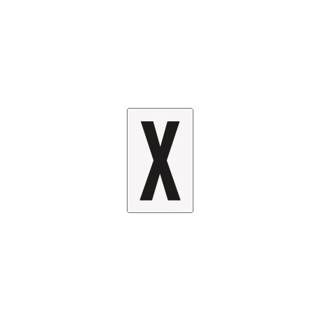 Cartello lettera X