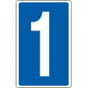 Cartello numero 1 per contrassegnare