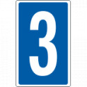 Cartello numero 3 per contrassegnare