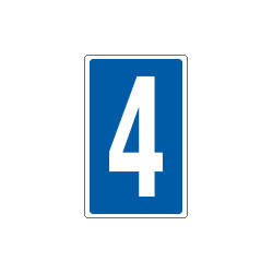 Cartello numero 4 per contrassegnare
