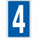Cartello numero 4 per contrassegnare