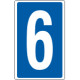 Cartello numero 6 o 9 per contrassegnare