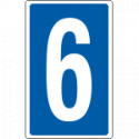 Cartello numero 6 o 9 per contrassegnare