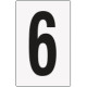 Cartello numero 6/9 per contrassegnare