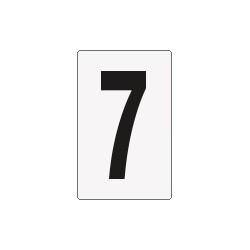 Cartello numero 7 per contrassegnare